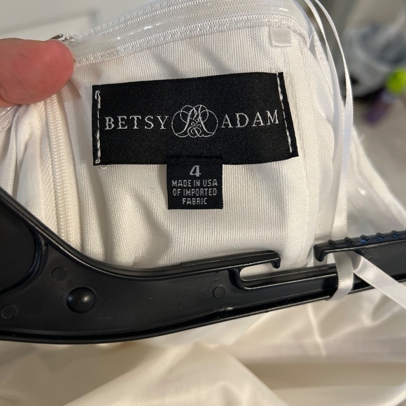 NWT Betsy & Adam White Midi Dress Fitted ****** - Picture 2 of 3